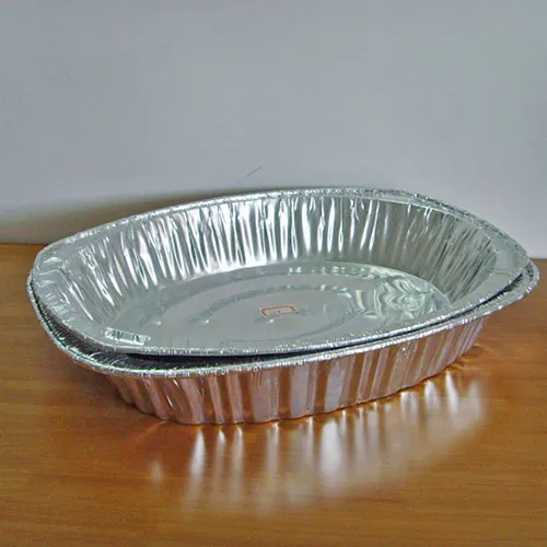 Oval aluminum foil pan